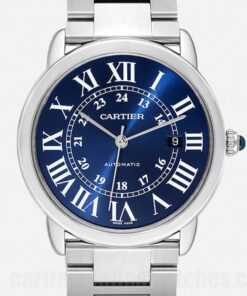 Cartier Ronde Blue Dial 36mm WSRN0023 Hour, Minute, Second Quartz