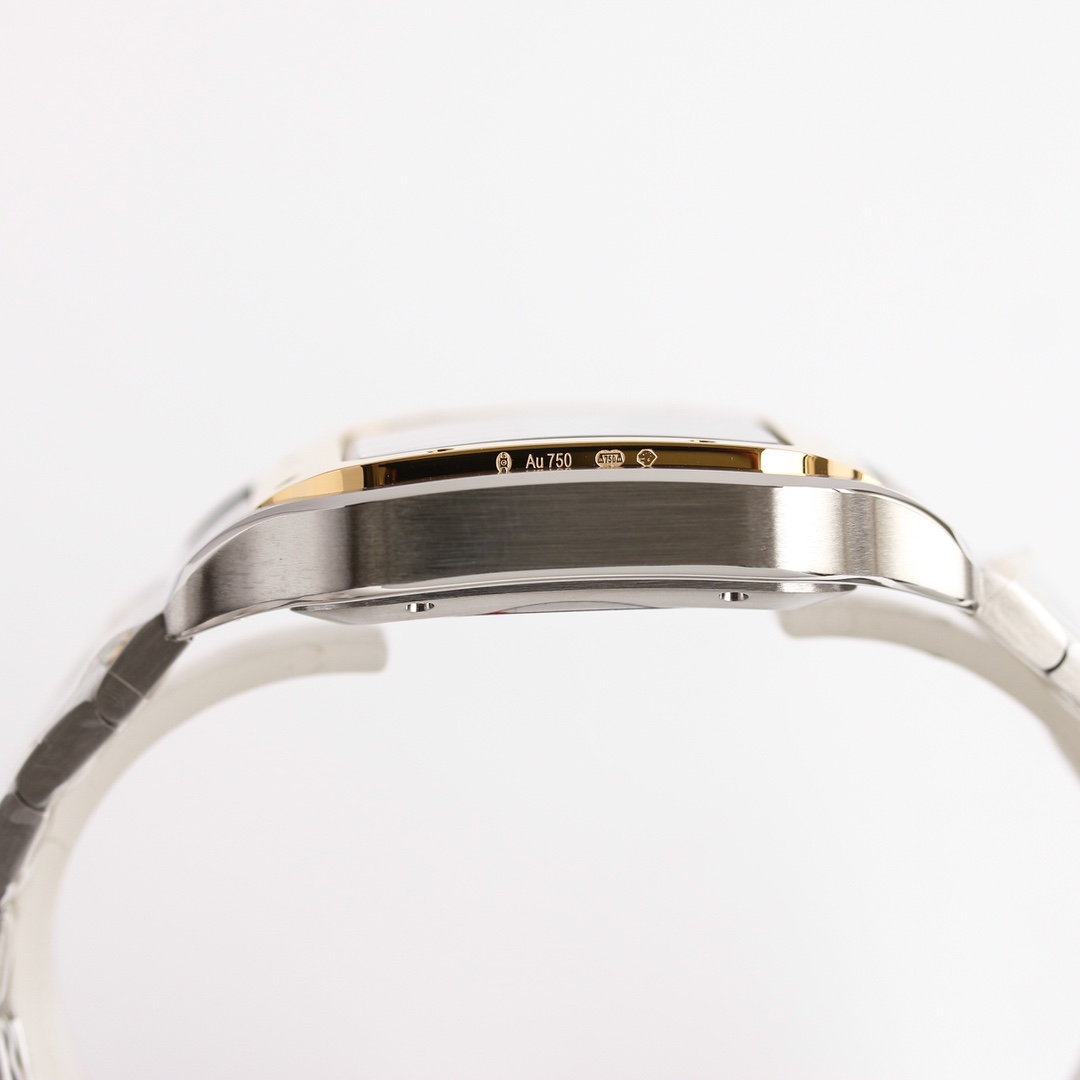 10Swiss-Cartier-Santos-Replica-Stainless-steel-strap-39.8MM-4