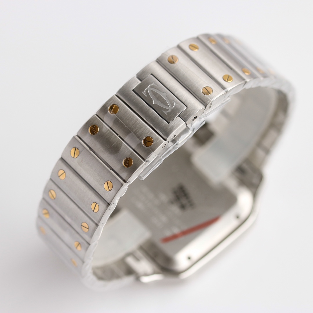 10Swiss-Cartier-Santos-Replica-Stainless-steel-strap-39.8MM-7