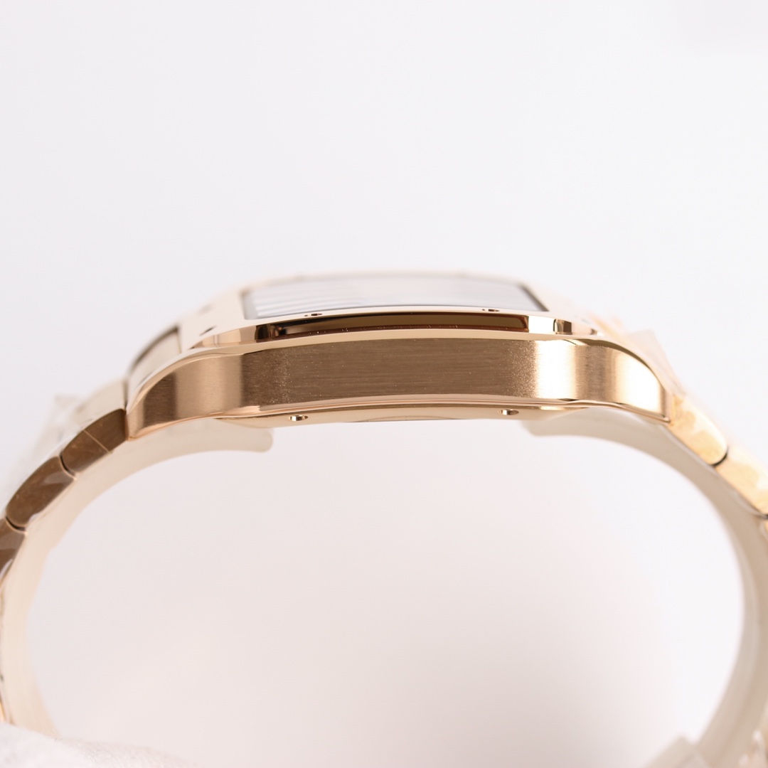 11Swiss-Cartier-Santos-Replica-Rose-Gold-strap-39.8MM-5