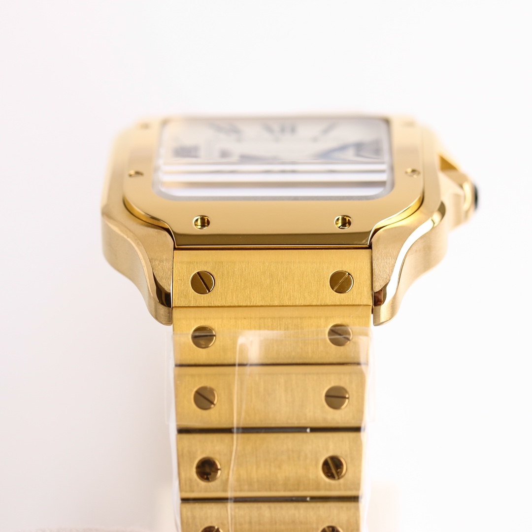 11Swiss-Cartier-Santos-Replica-Yellow-Gold-strap-39.8MM-5