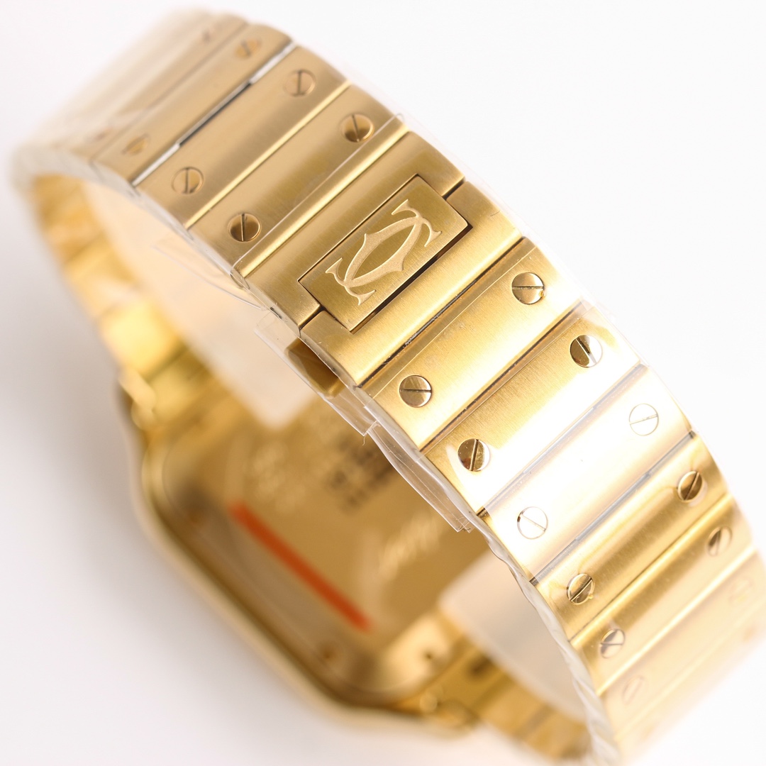 11Swiss-Cartier-Santos-Replica-Yellow-Gold-strap-39.8MM-8