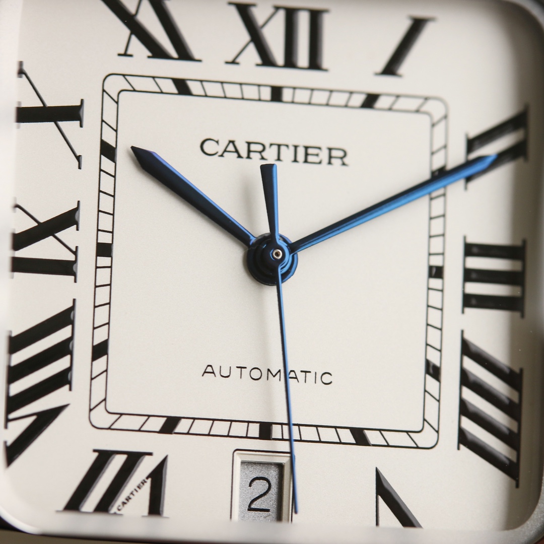 12Swiss-Cartier-Santos-Replica-Stainless-steel-strap-39.8MM-4