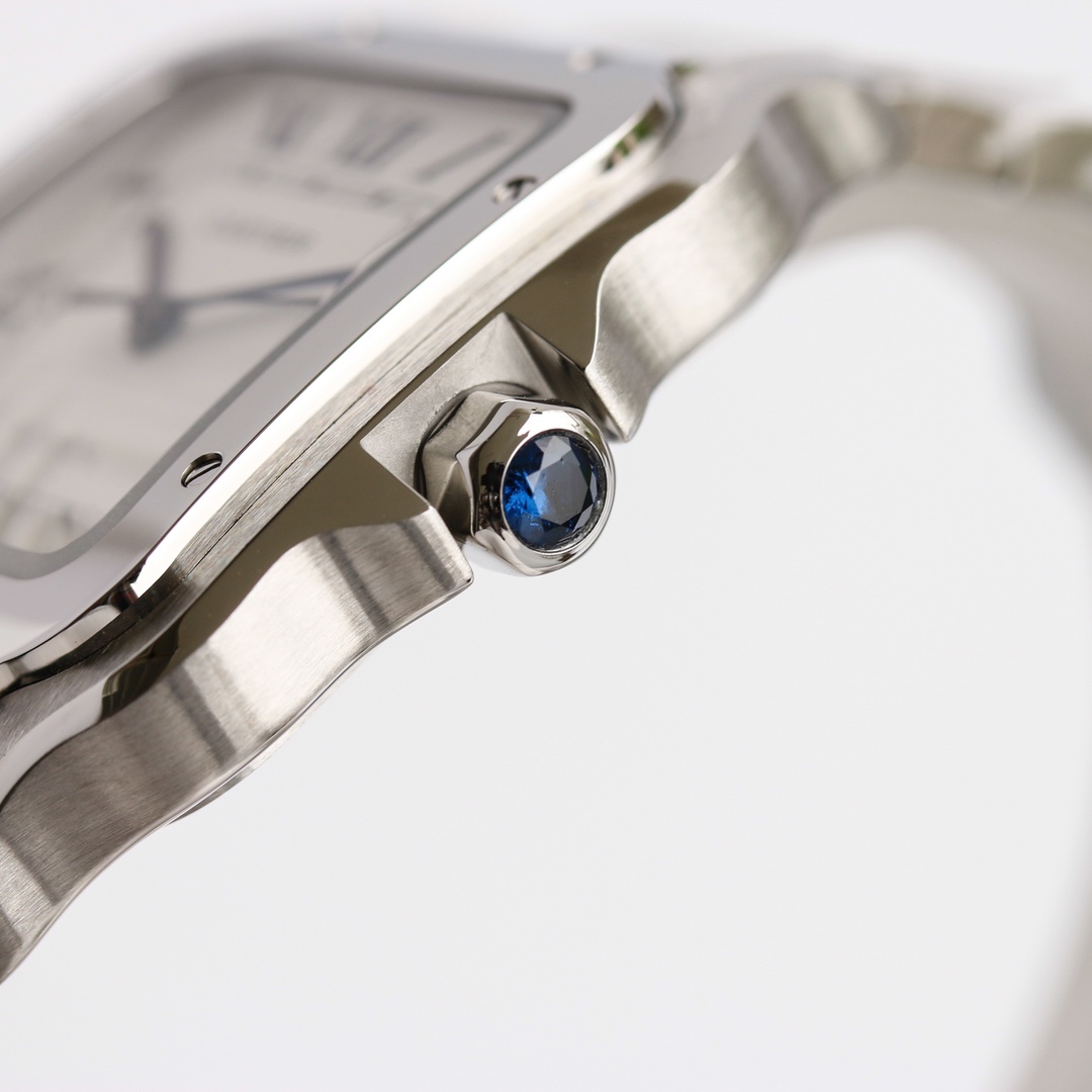 12Swiss-Cartier-Santos-Replica-Stainless-steel-strap-39.8MM-5
