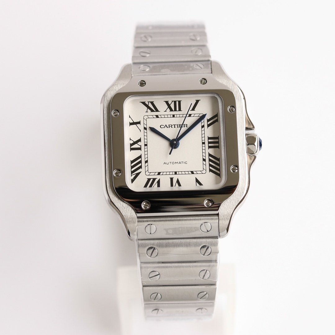 13Swiss-Cartier-Santos-Replica-Stainless-steel-strap-35.1MM
