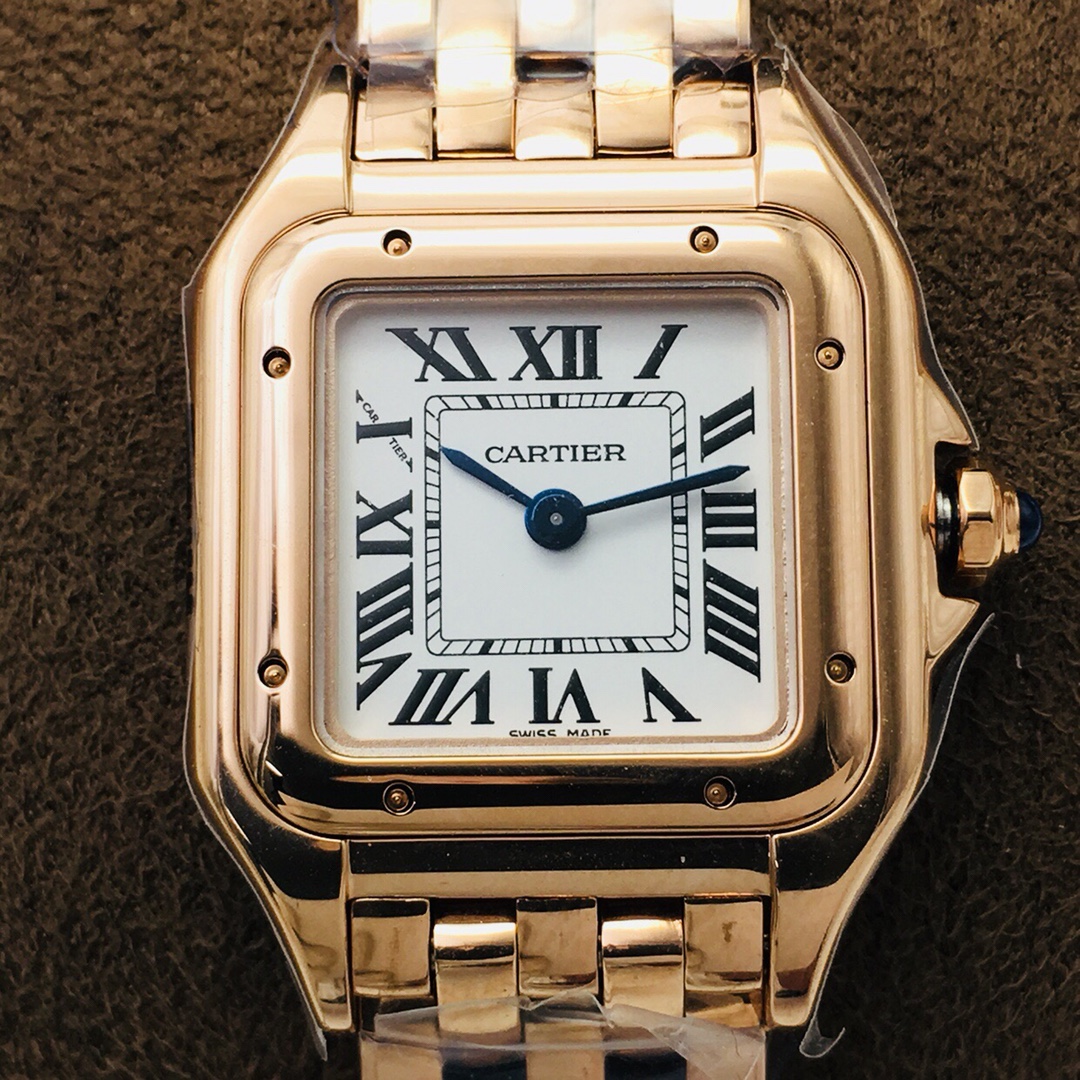 27Swiss-Cartier-Replica-Rose-Gold-strap-27MM