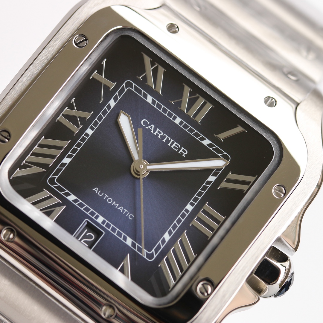 8Swiss-Cartier-Santos-Replica-Stainless-steel-strap-39.8MM-3