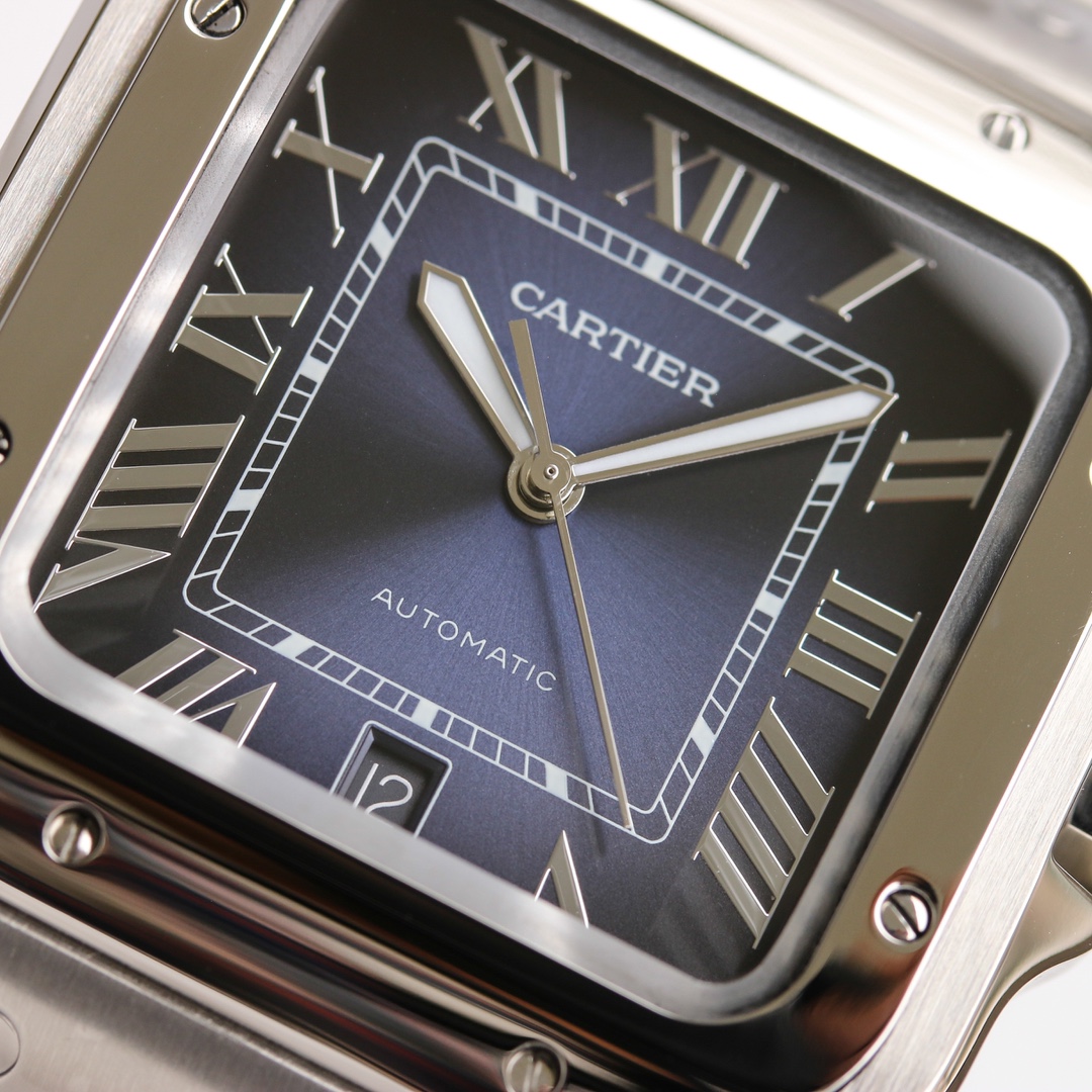 8Swiss-Cartier-Santos-Replica-Stainless-steel-strap-39.8MM-5