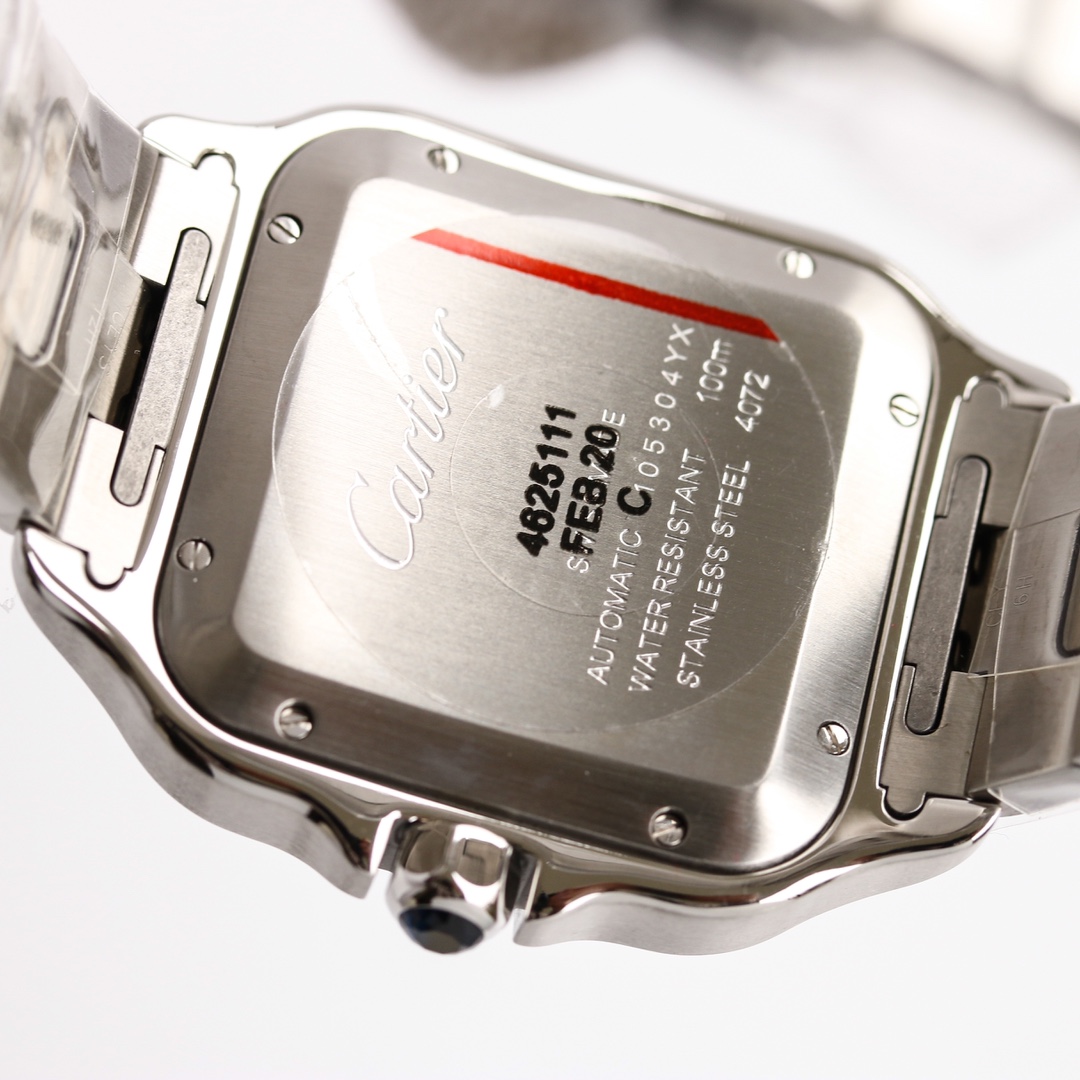 8Swiss-Cartier-Santos-Replica-Stainless-steel-strap-39.8MM-6