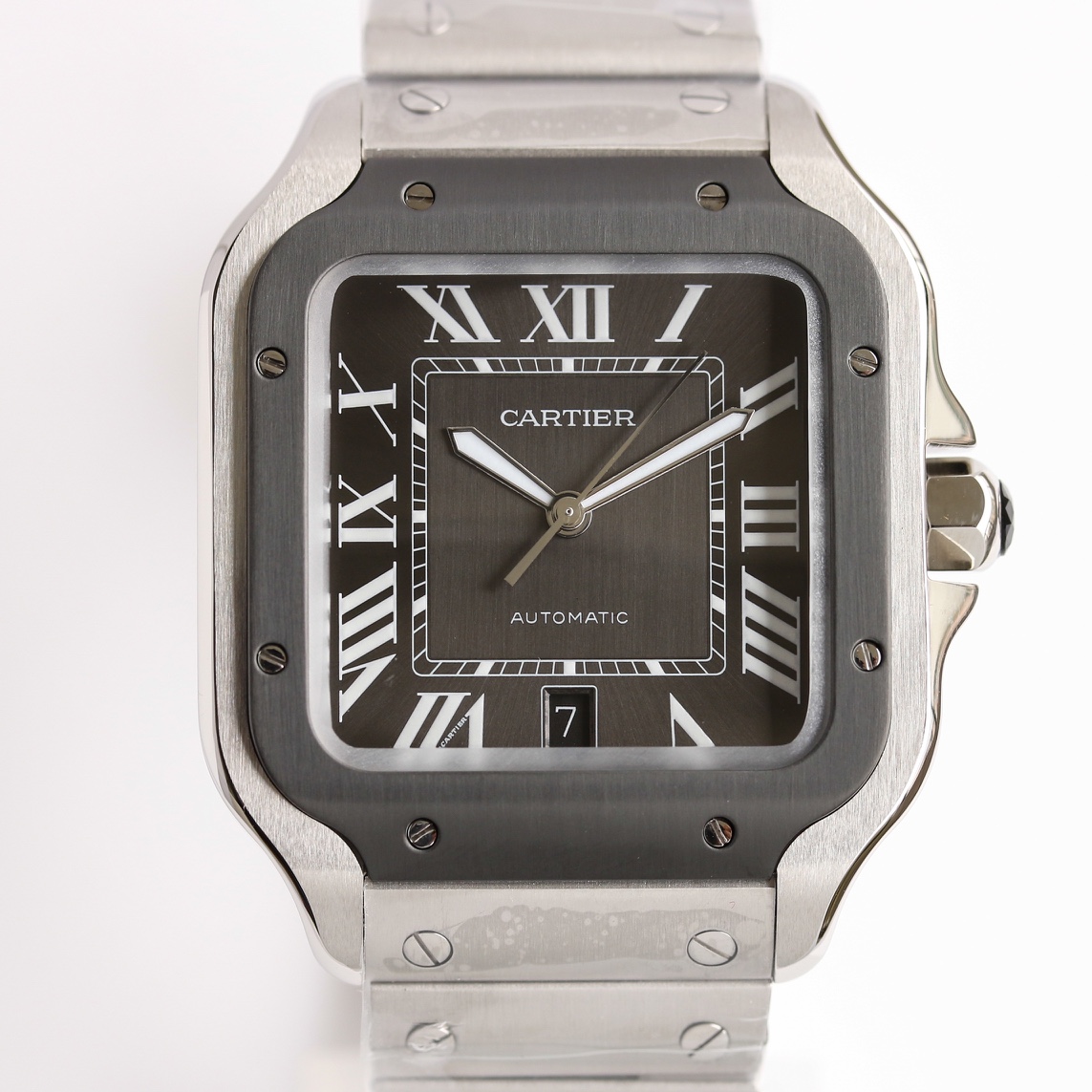 9Swiss-Cartier-Santos-Replica-Stainless-steel-strap-39.8MM-2