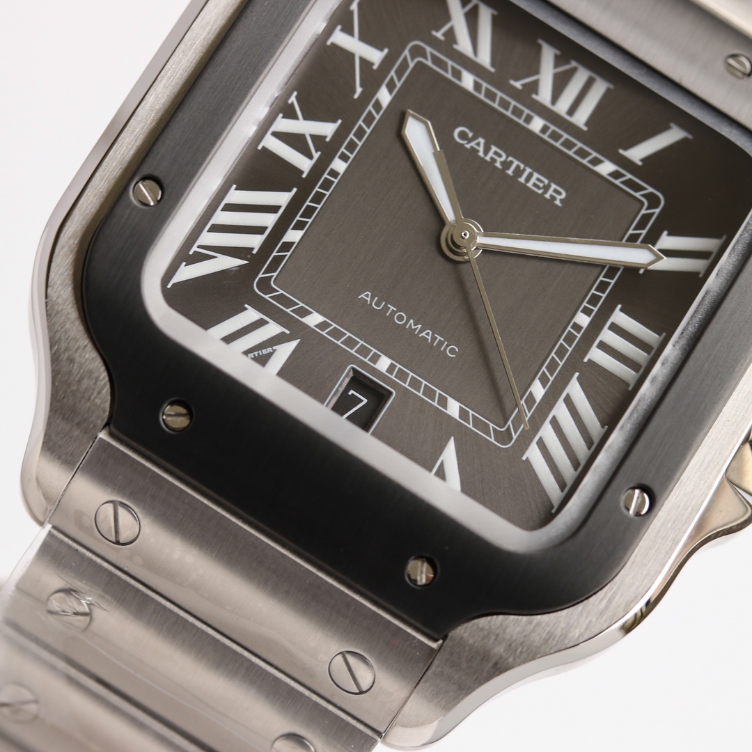 9Swiss-Cartier-Santos-Replica-Stainless-steel-strap-39.8MM-4