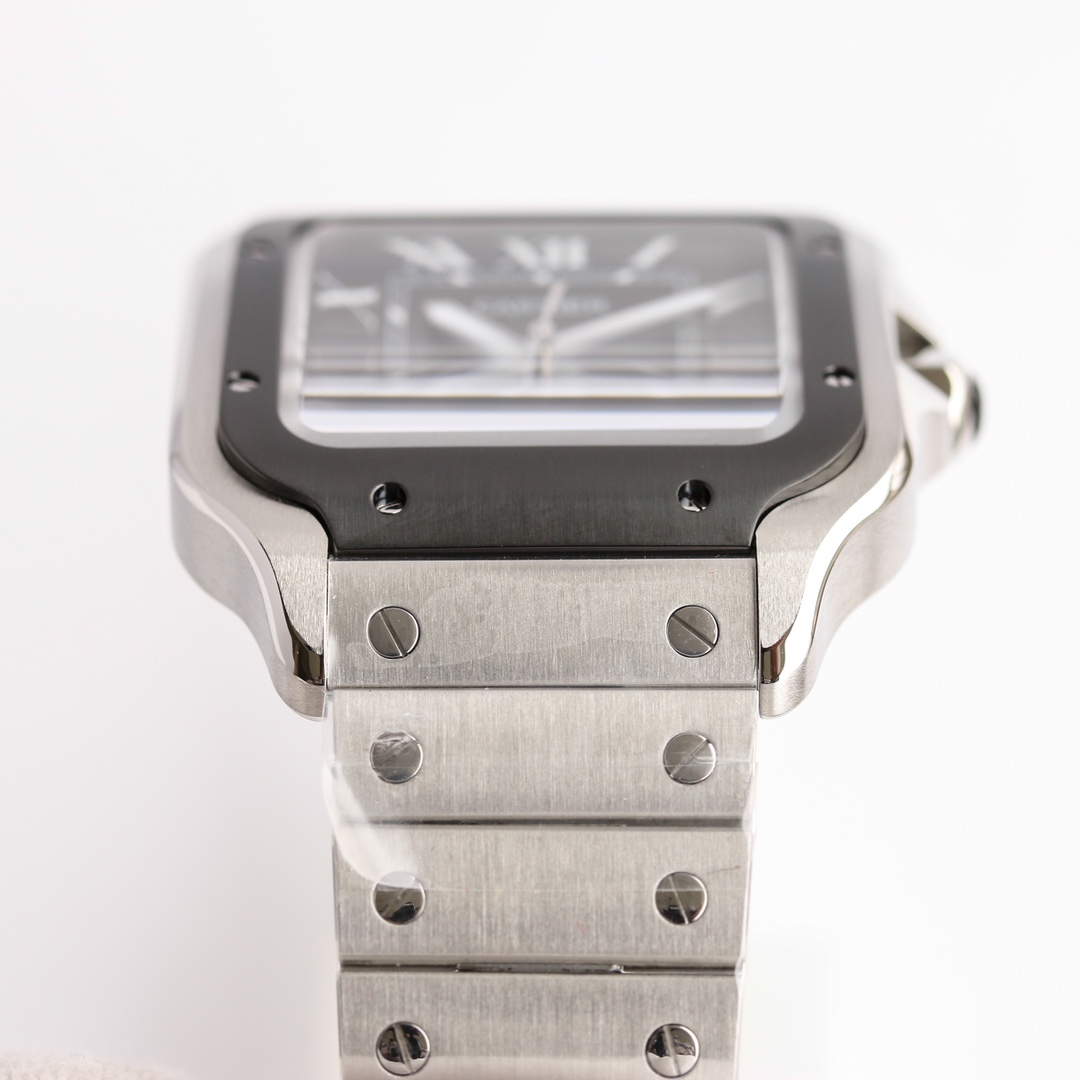 9Swiss-Cartier-Santos-Replica-Stainless-steel-strap-39.8MM-5