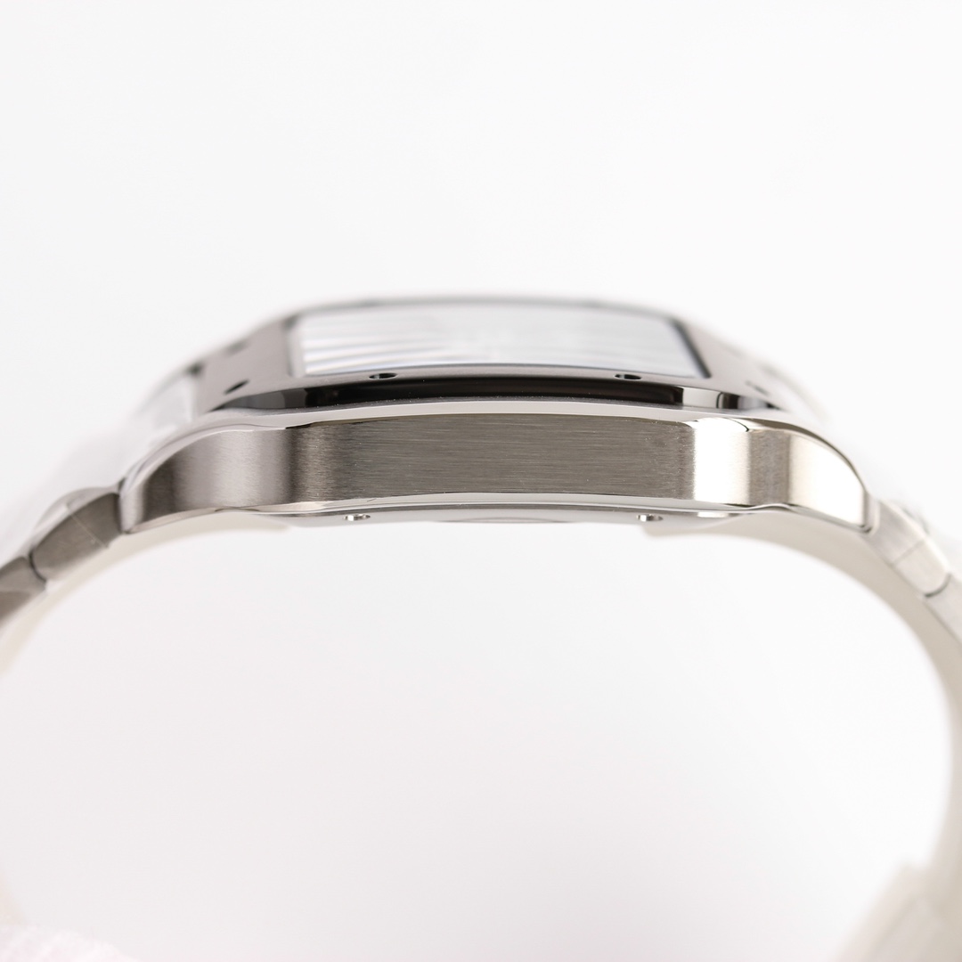 9Swiss-Cartier-Santos-Replica-Stainless-steel-strap-39.8MM-6