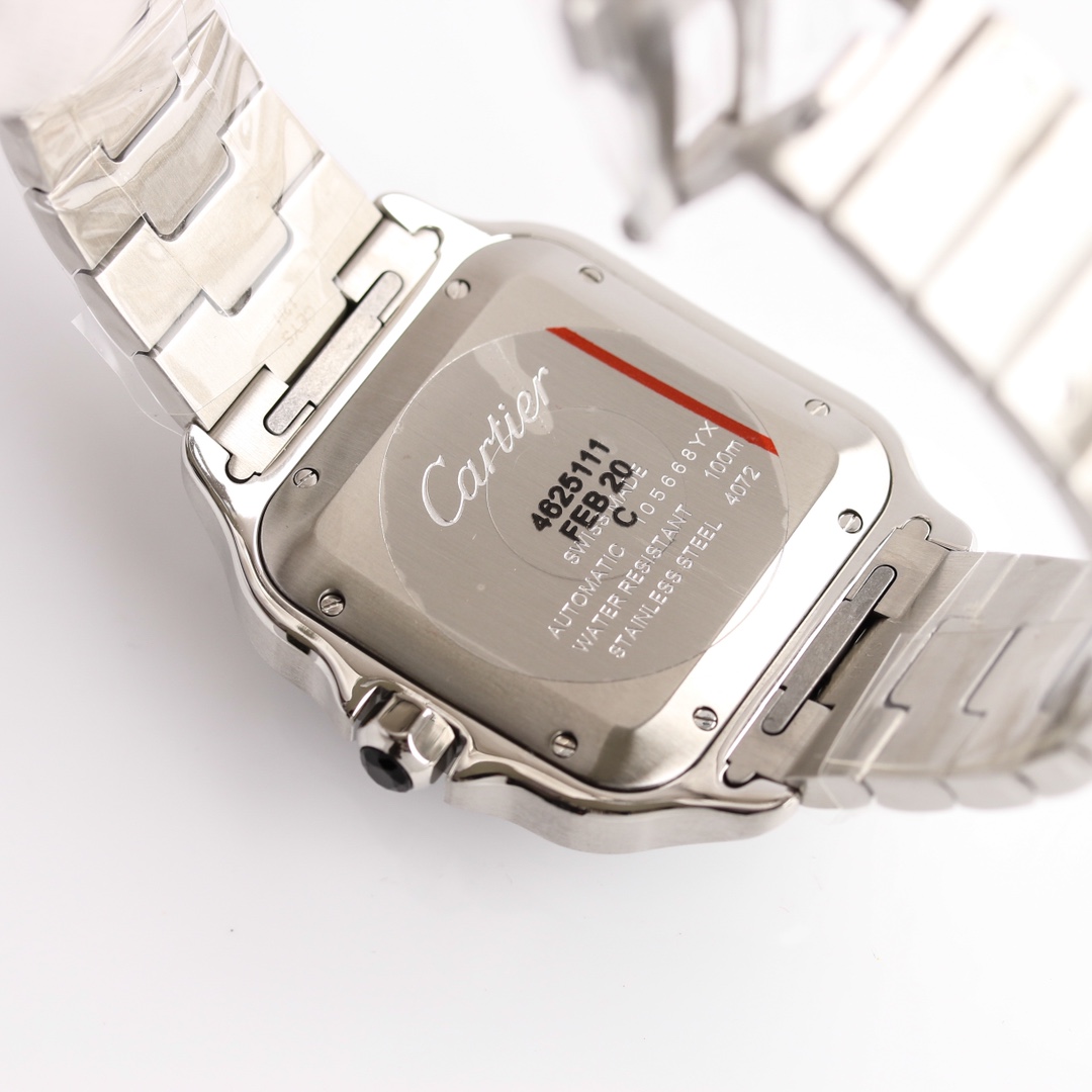 9Swiss-Cartier-Santos-Replica-Stainless-steel-strap-39.8MM-7