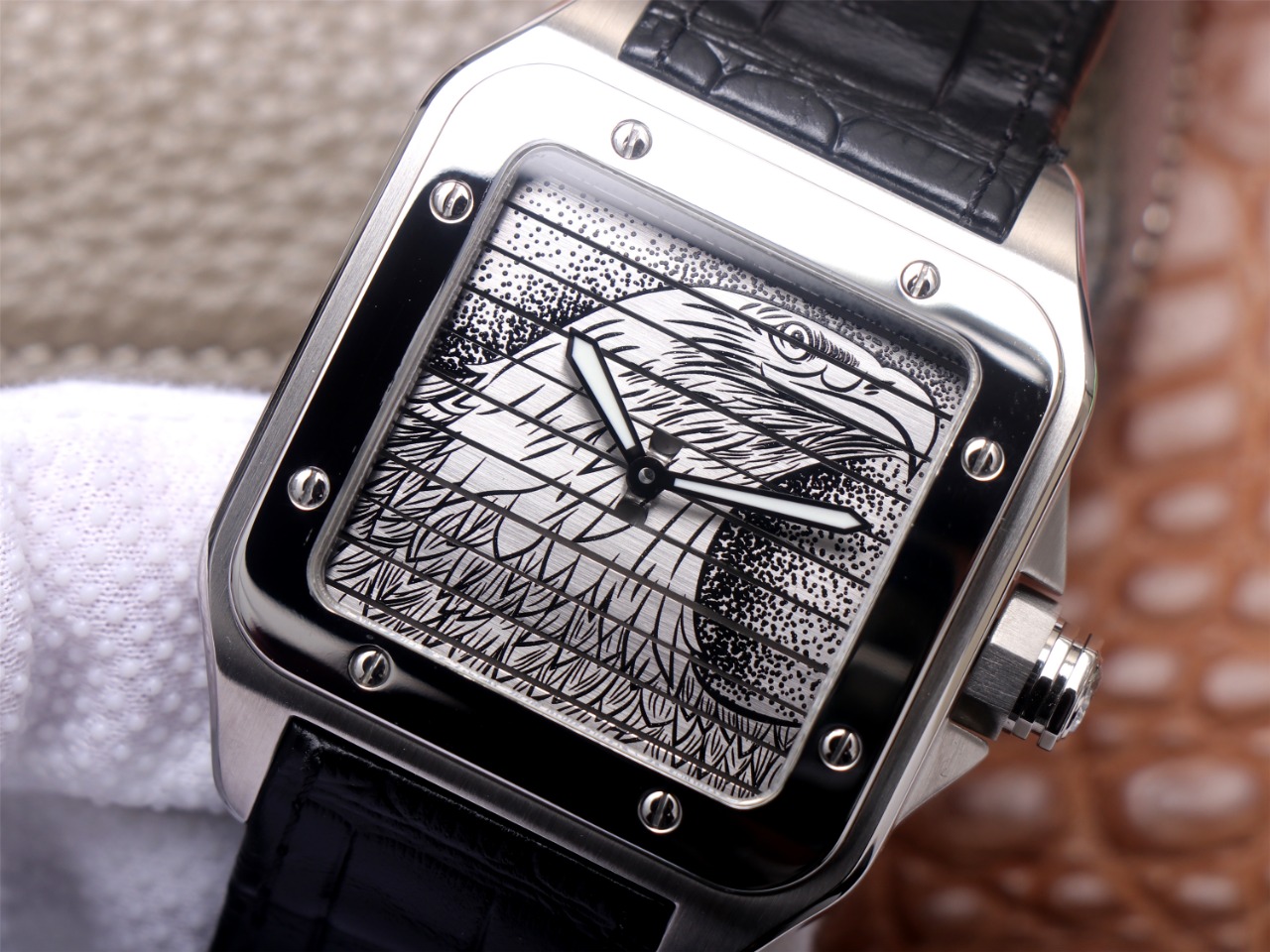 107Swiss-Cartier-Santos-Replica-WM505914-Leather-strap-45MM