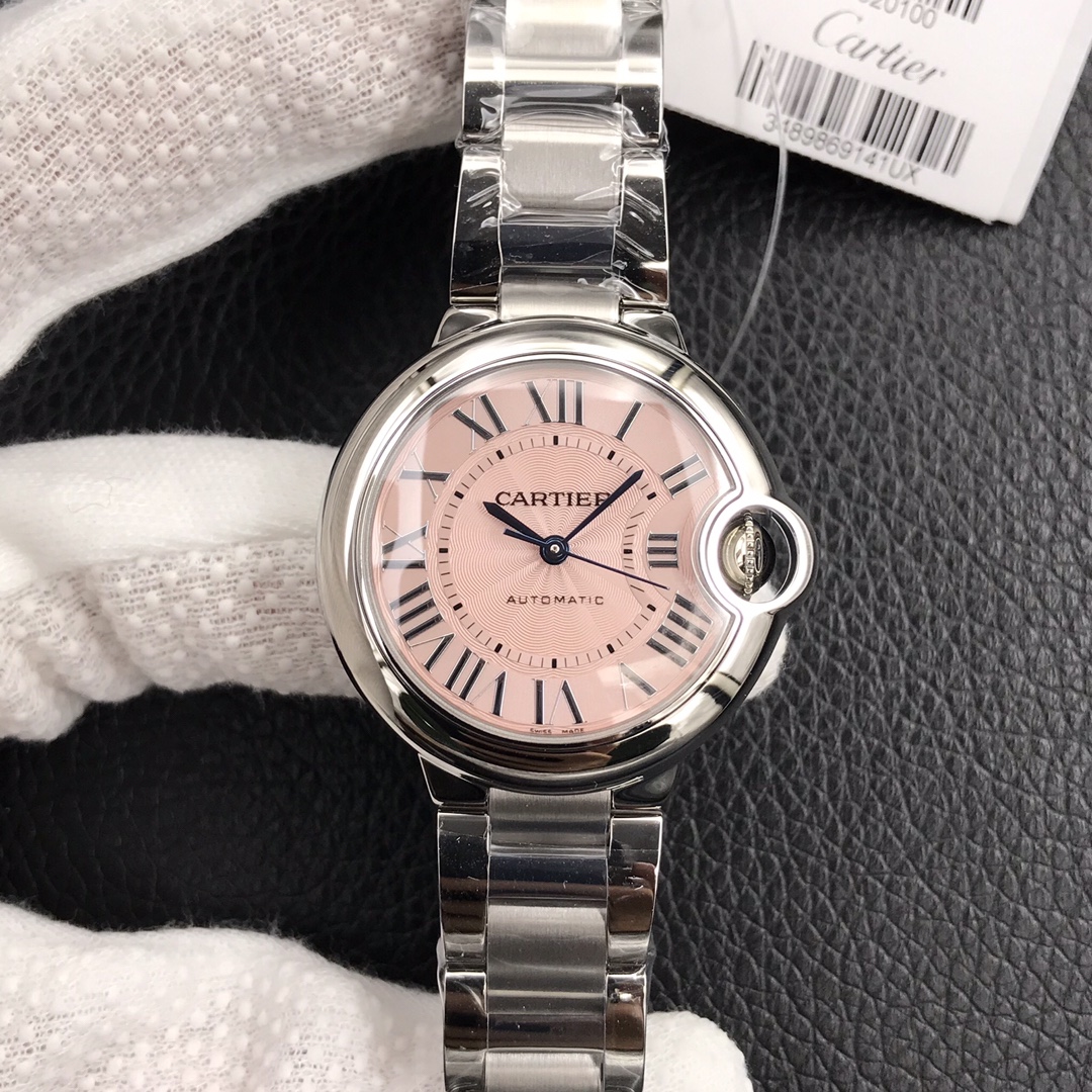 120Swiss-Cartier-Ballon-Bleu-Replica-Stainless-steel-strap-33MM