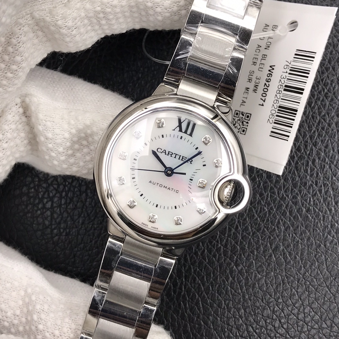 123Swiss-Cartier-Ballon-Bleu-Replica-Stainless-steel-strap-33MM-2