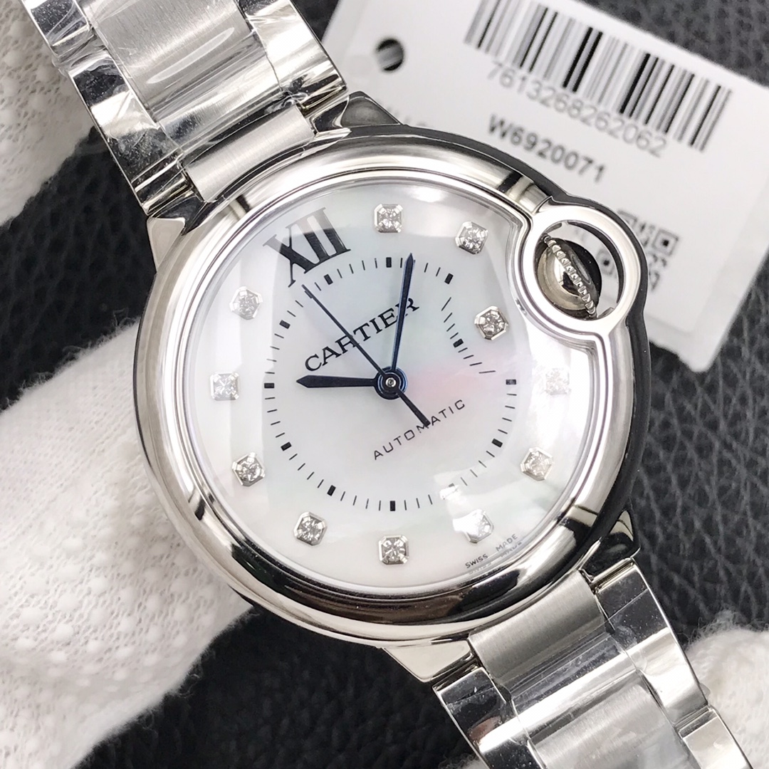 123Swiss-Cartier-Ballon-Bleu-Replica-Stainless-steel-strap-33MM-3