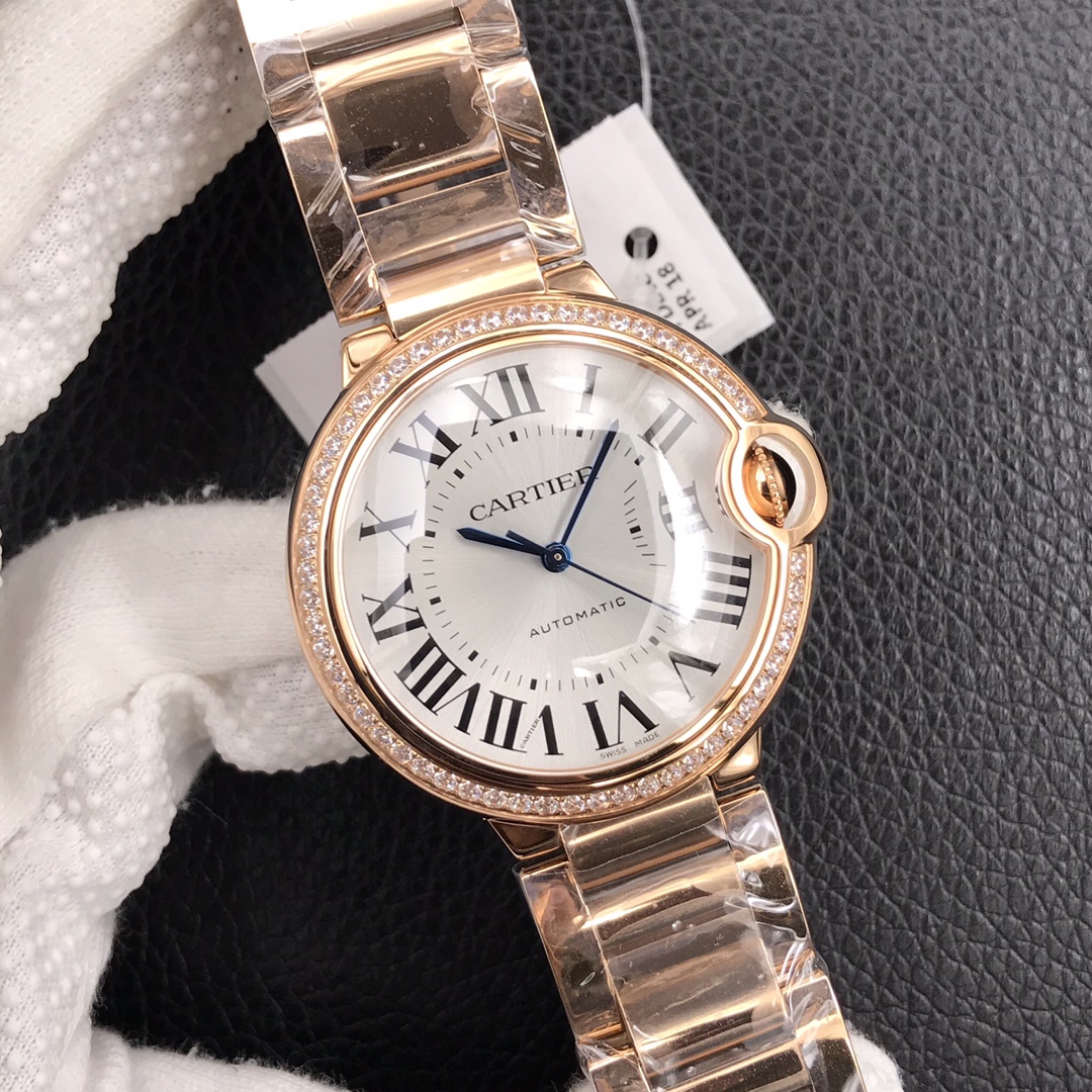 125Swiss-Cartier-Ballon-Bleu-Replica-Rose-Gold-strap-36MM-1
