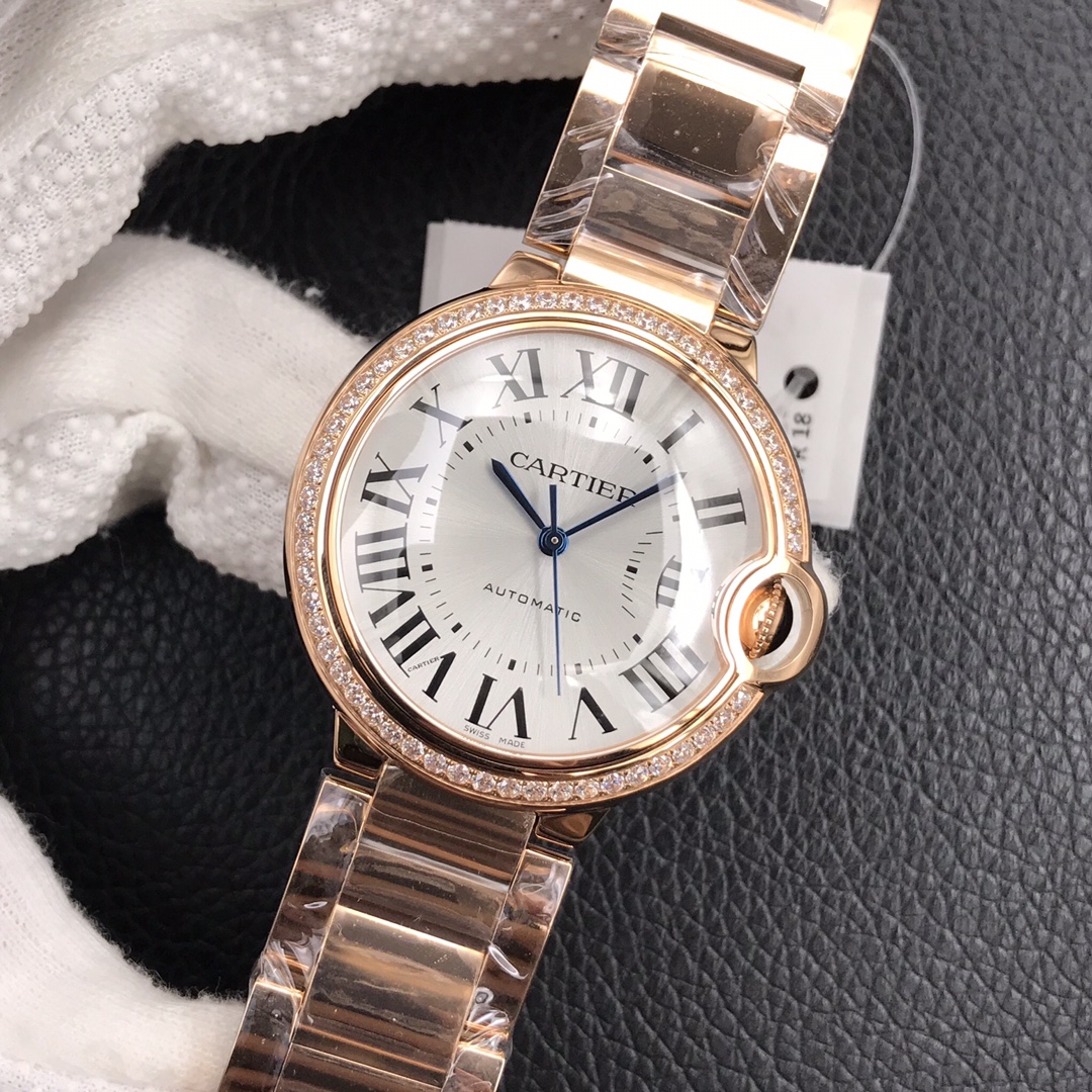 125Swiss-Cartier-Ballon-Bleu-Replica-Rose-Gold-strap-36MM-2