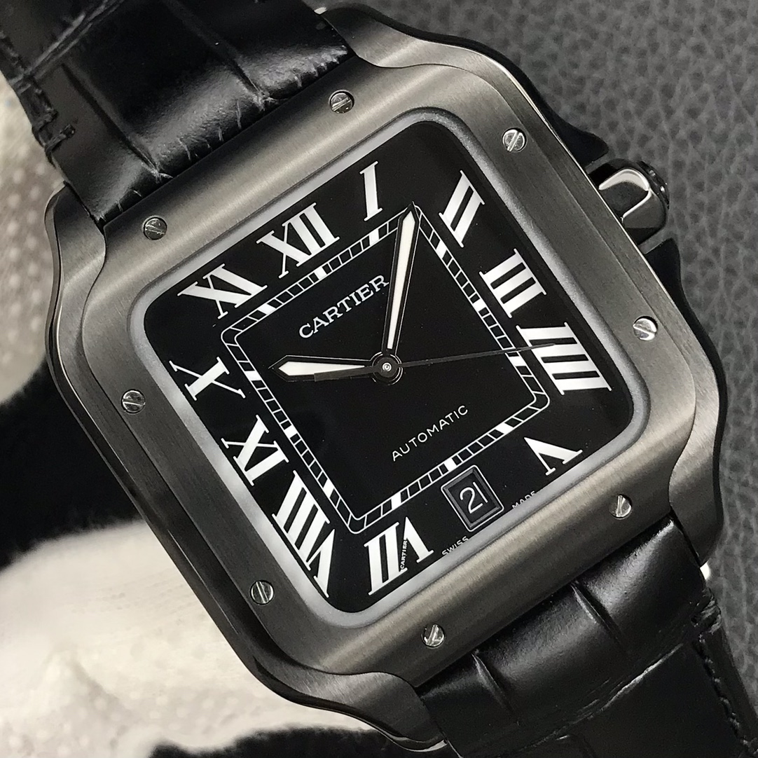 127Swiss-Cartier-Santos-Replica-Leather-strap-39.8MM-3