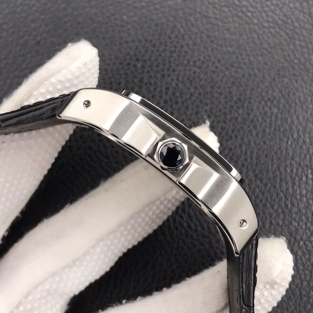128Swiss-Cartier-Santos-Replica-Leather-strap-41MM-4