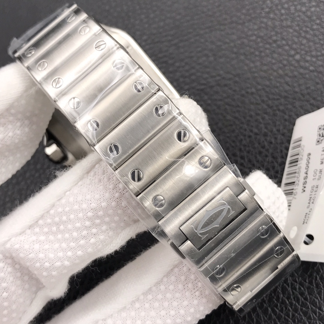 130Swiss-Cartier-Santos-Replica-Stainless-steel-strap-39.8MM-6