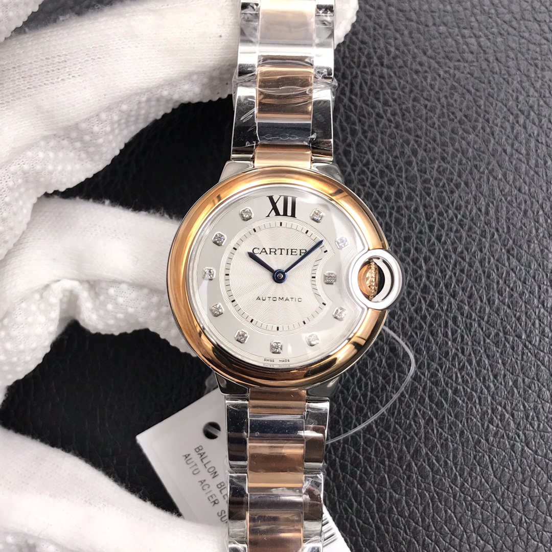 136Swiss-Cartier-Ballon-Bleu-Replica-Stainless-steel-strap-33MM