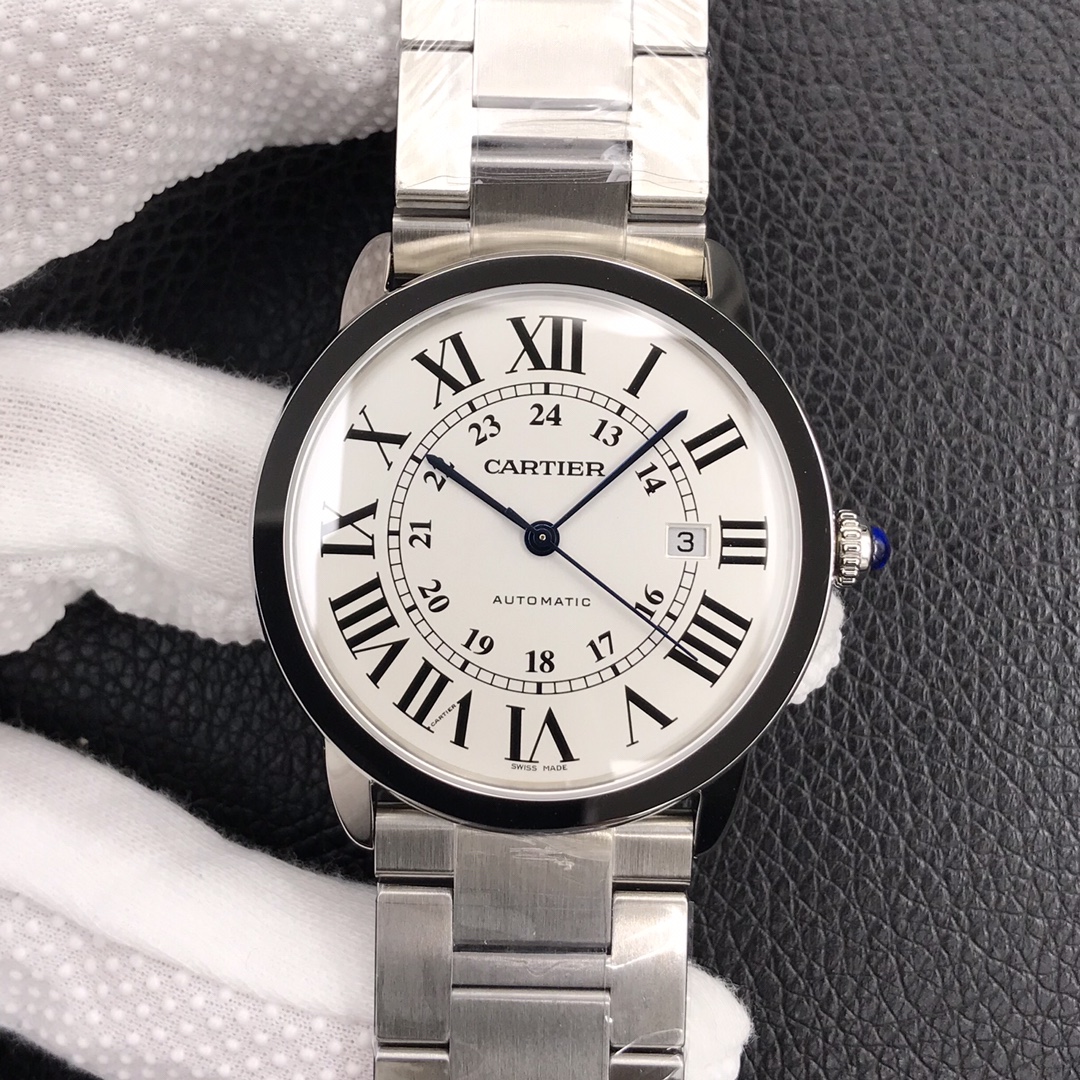 140Swiss-Cartier-Ronde-Replica-Stainless-steel-strap-42MM