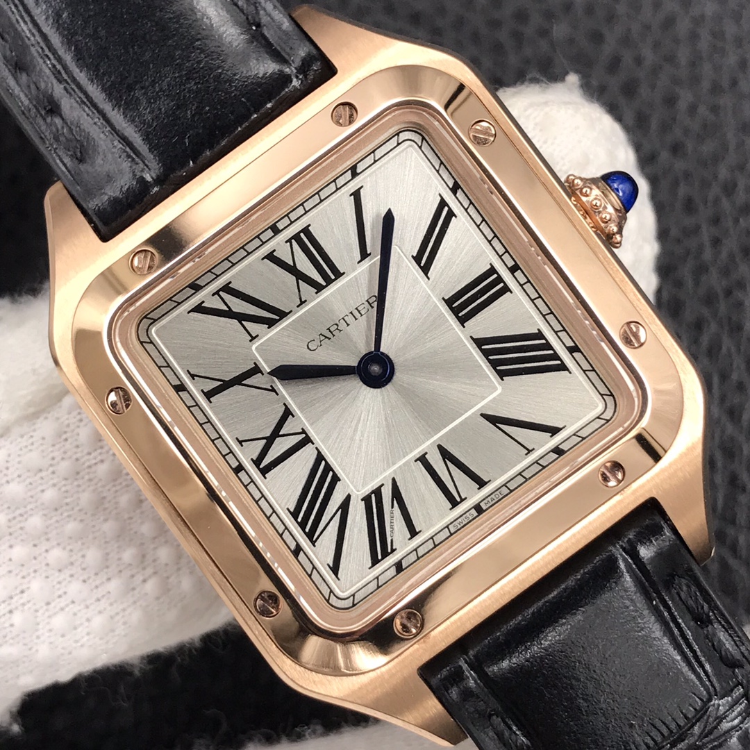141Swiss-Cartier-Santos-Replica-Leather-strap-43.5MM-3