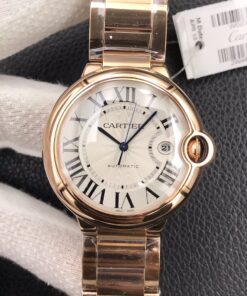 Swiss Cartier Ballon Bleu Replica Rose Gold strap 42MM Rose Gold Case