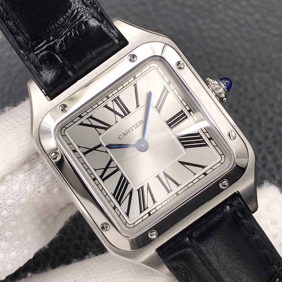144Swiss-Cartier-Santos-Replica-Leather-strap-43.5MM-3