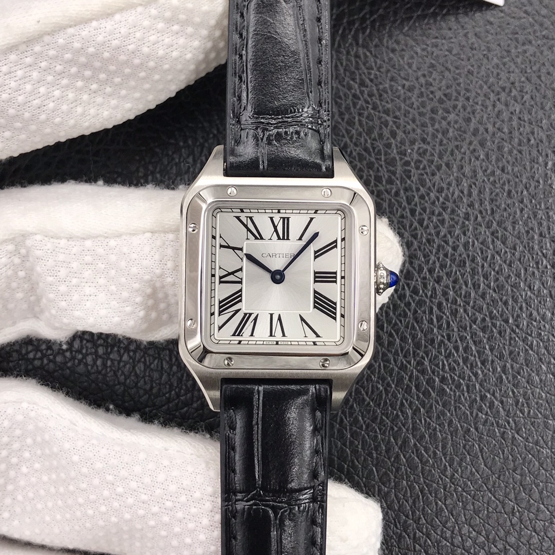144Swiss-Cartier-Santos-Replica-Leather-strap-43.5MM