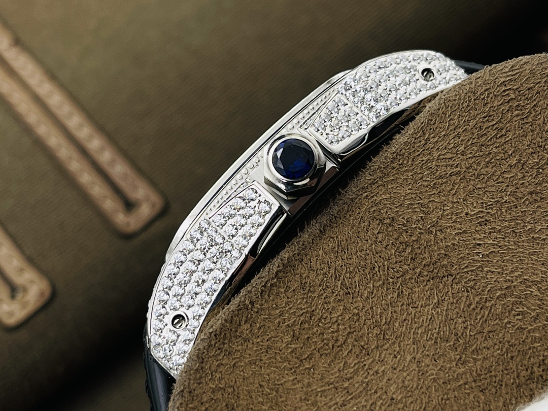 48Swiss-Cartier-Santos-Replica-WM501751-Leather-strap-41MM-4