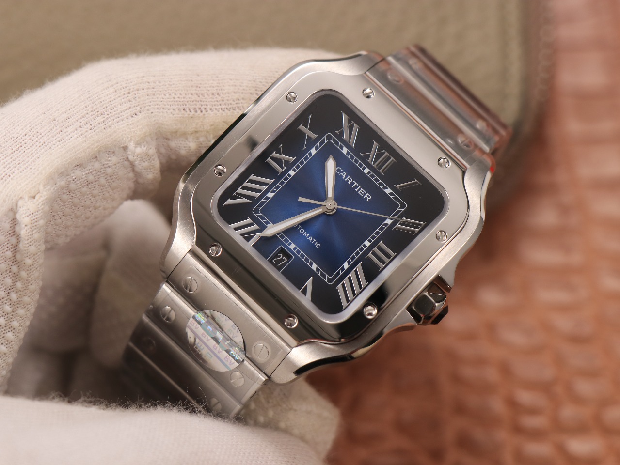 60Swiss-Cartie-Santos-Replica-Stainless-steel-strap-39.8MM-1