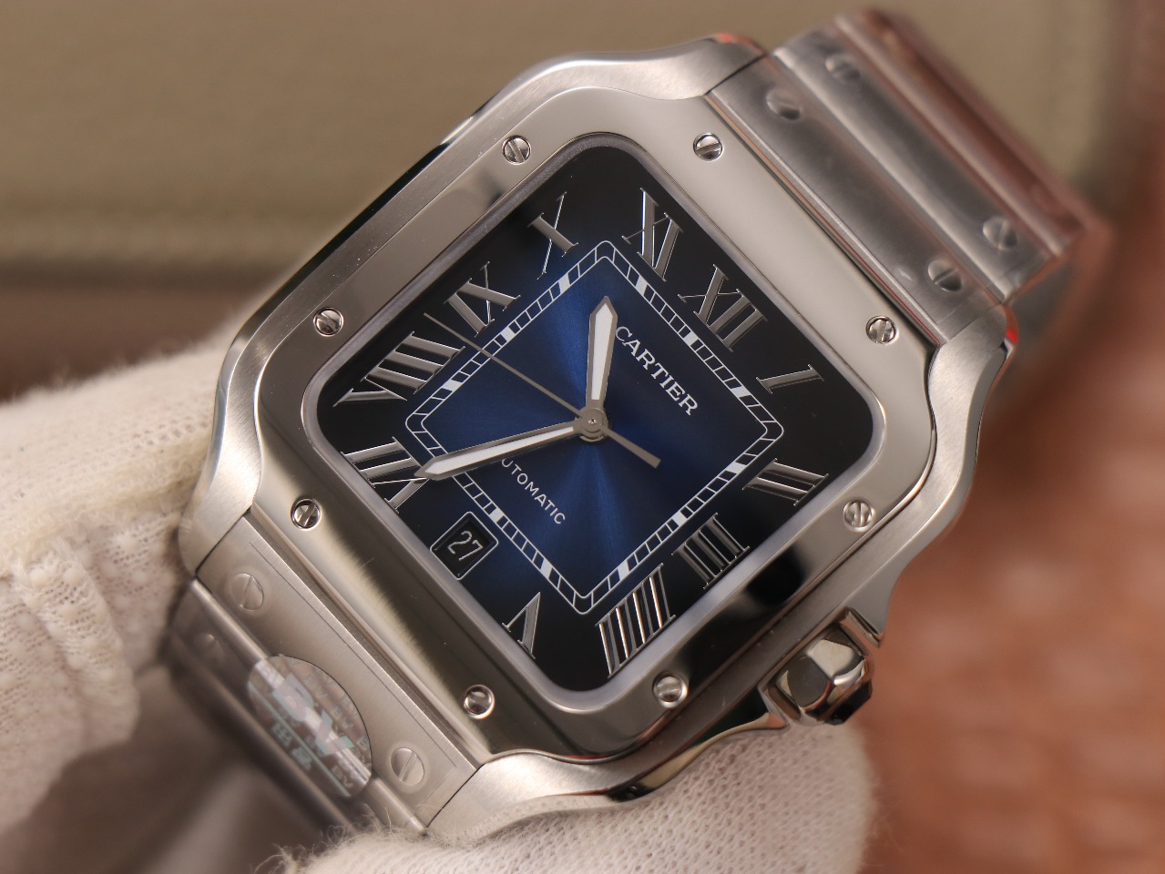 60Swiss-Cartie-Santos-Replica-Stainless-steel-strap-39.8MM-3