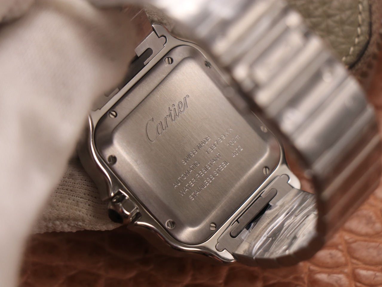 60Swiss-Cartie-Santos-Replica-Stainless-steel-strap-39.8MM-6