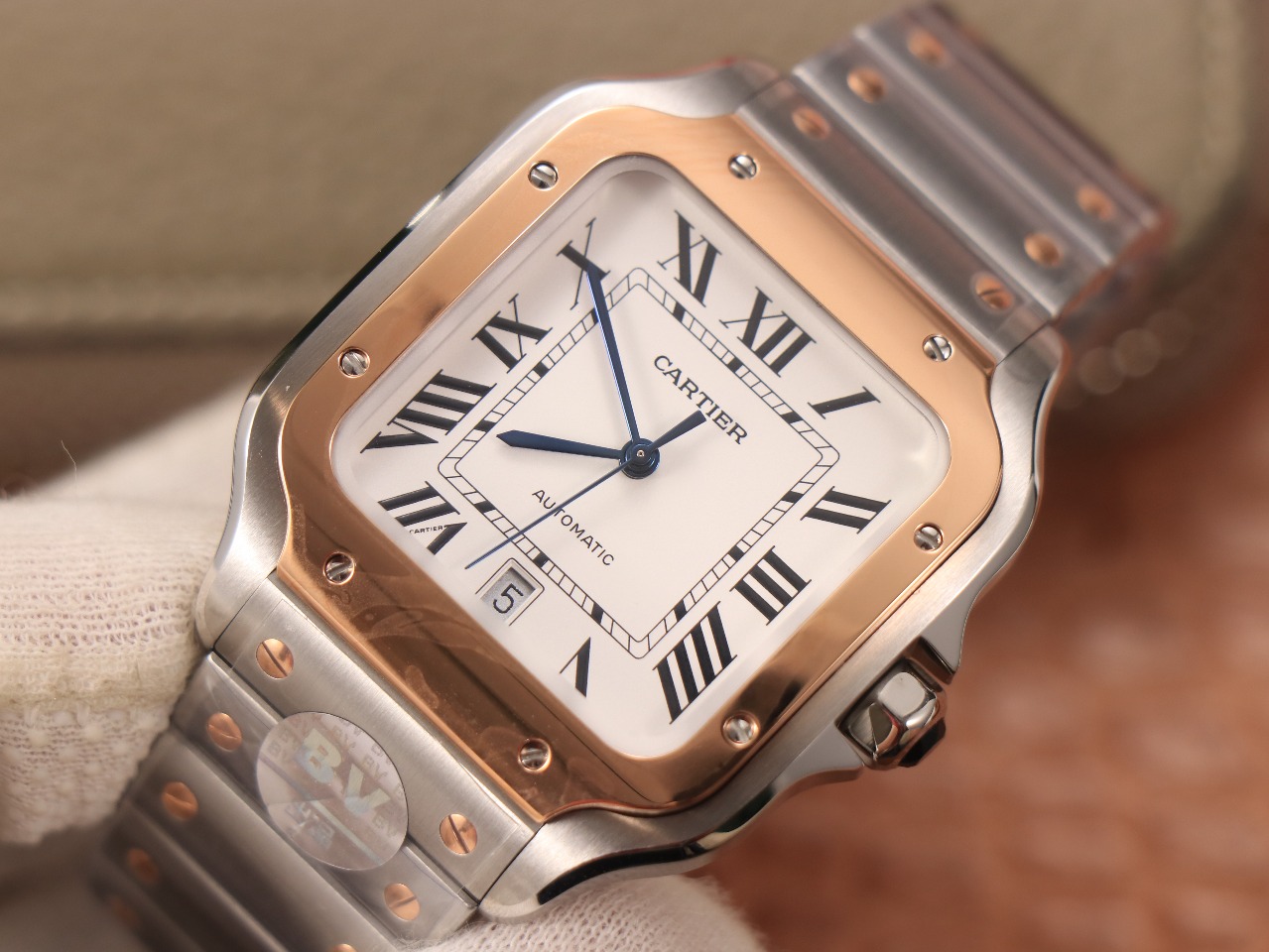 61Swiss-Cartie-Santos-Replica-Stainless-steel-strap-39.8MM-3