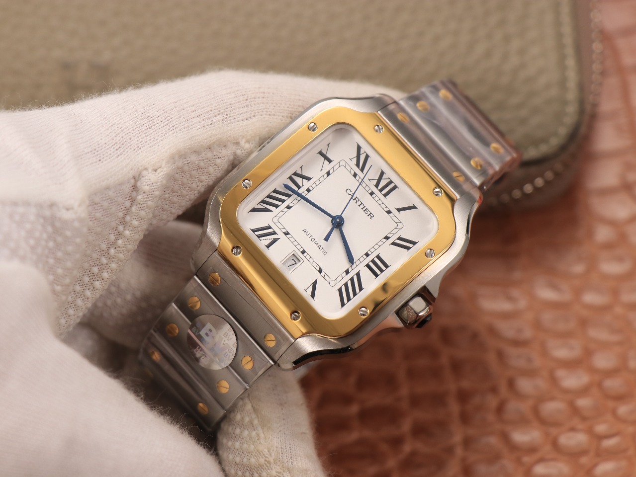 62Swiss-Cartie-Santos-Replica-Stainless-steel-strap-39.8MM-1