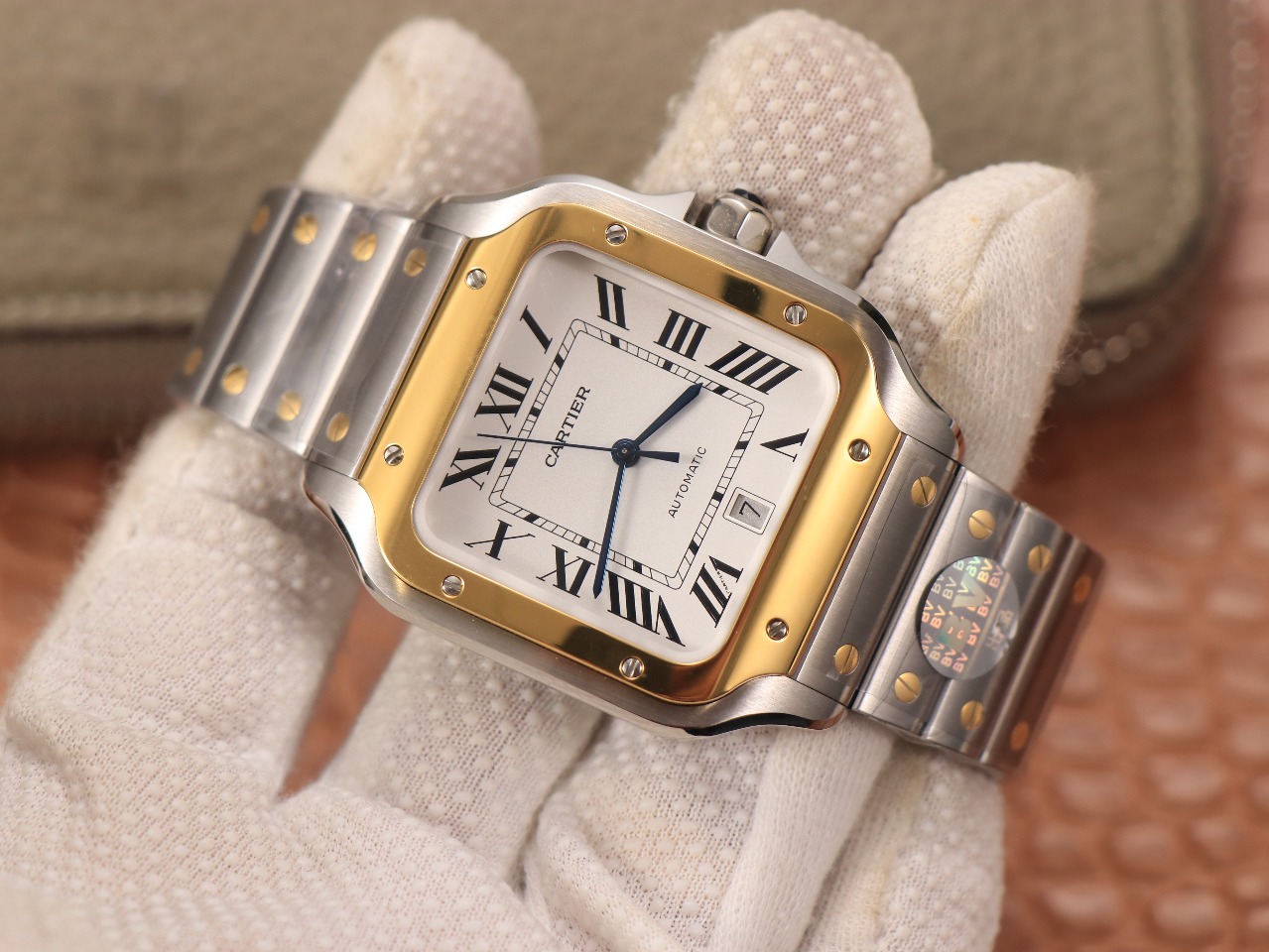62Swiss-Cartie-Santos-Replica-Stainless-steel-strap-39.8MM-2