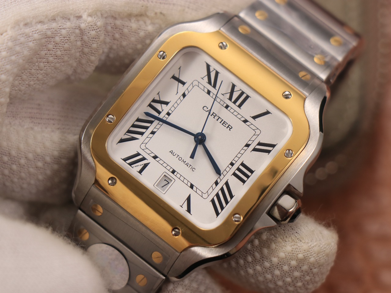 62Swiss-Cartie-Santos-Replica-Stainless-steel-strap-39.8MM-3