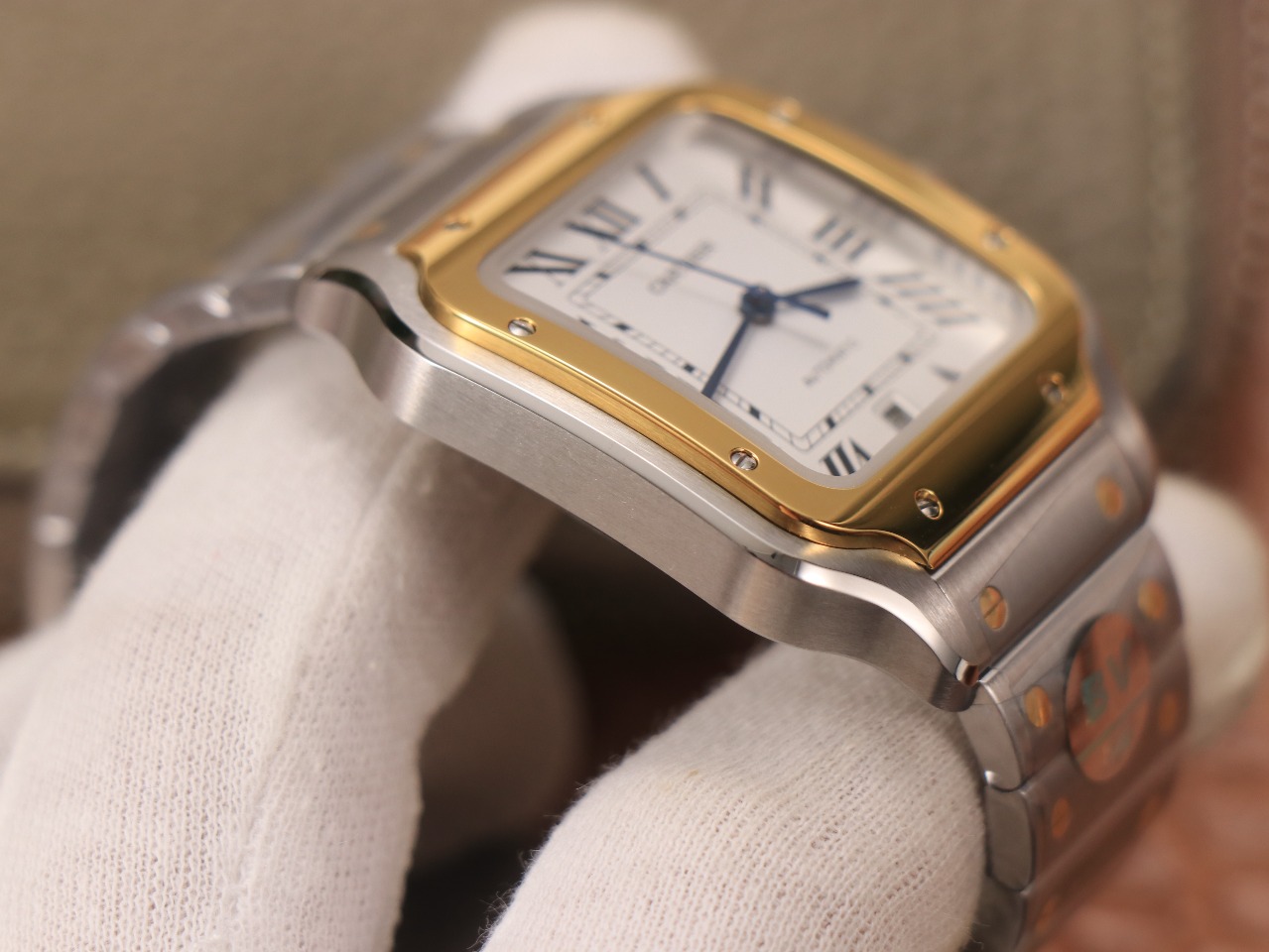 62Swiss-Cartie-Santos-Replica-Stainless-steel-strap-39.8MM-5