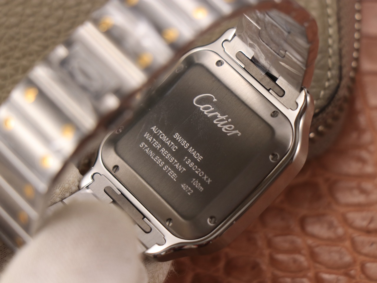 62Swiss-Cartie-Santos-Replica-Stainless-steel-strap-39.8MM-6