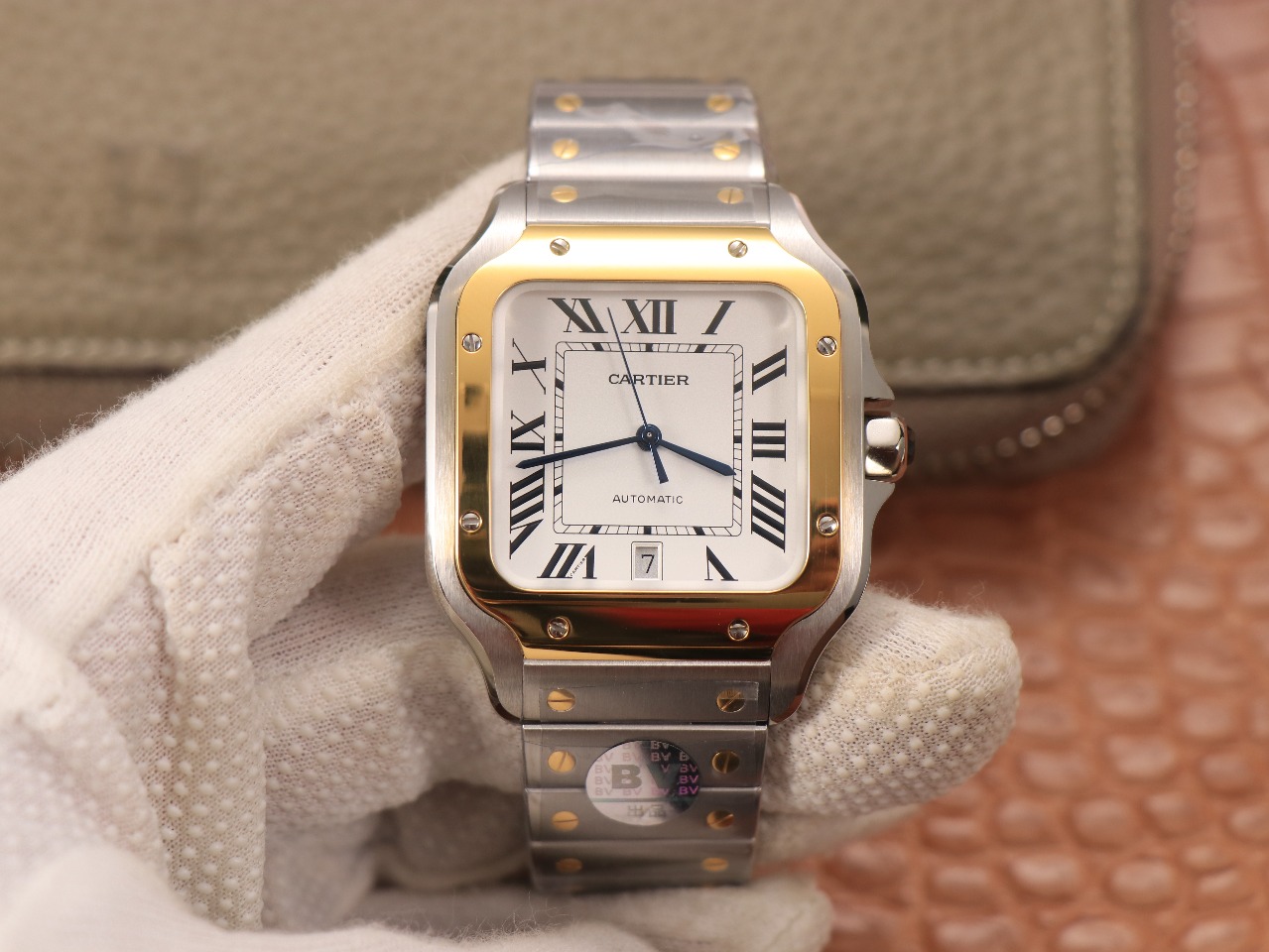 62Swiss-Cartie-Santos-Replica-Stainless-steel-strap-39.8MM