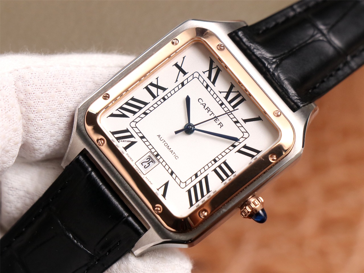 67Swiss-Cartie-Santos-Replica-Leather-strap-52MM-3