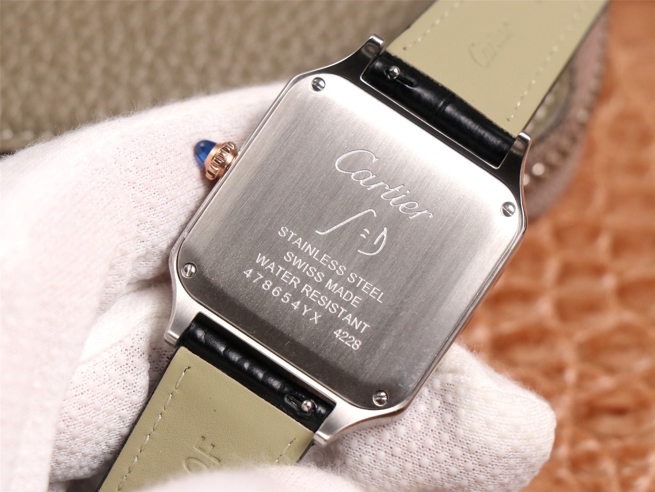 67Swiss-Cartie-Santos-Replica-Leather-strap-52MM-6