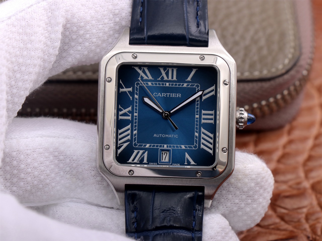 68Swiss-Cartie-Santos-Replica-Leather-strap-52MM