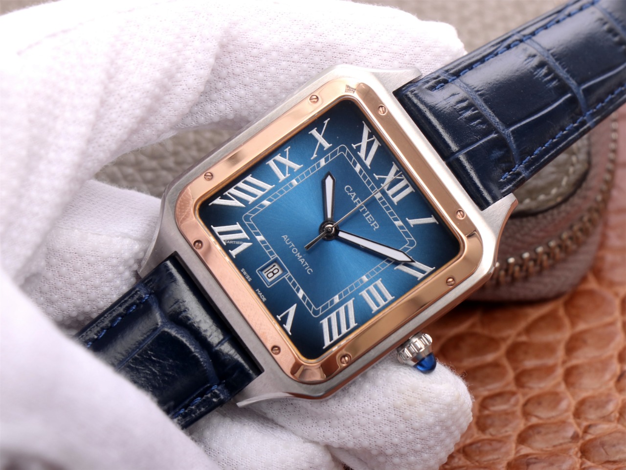 72Swiss-Cartie-Santos-Replica-Leather-strap-52MM-2