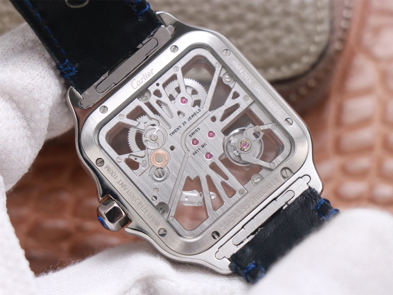 84Swiss-Cartie-Santos-Replica-Leather-strap-39.8MM-6