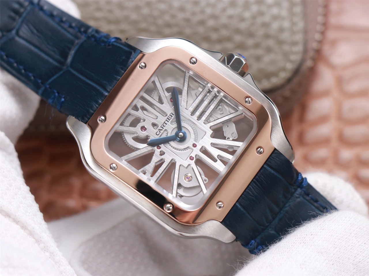 85Swiss-Cartie-Santos-Replica-Leather-strap-39.8MM-1